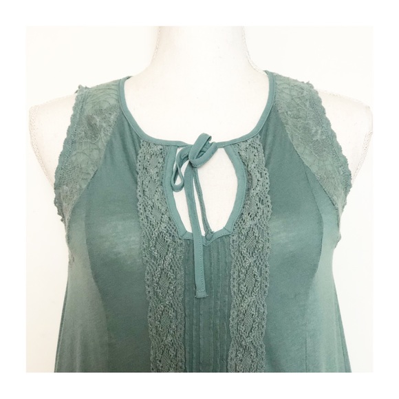 ANTHROPOLOGIE Meadow Rue Laced Tie-Neck Tank Size Small Petite (SP) - Picture 9 of 16